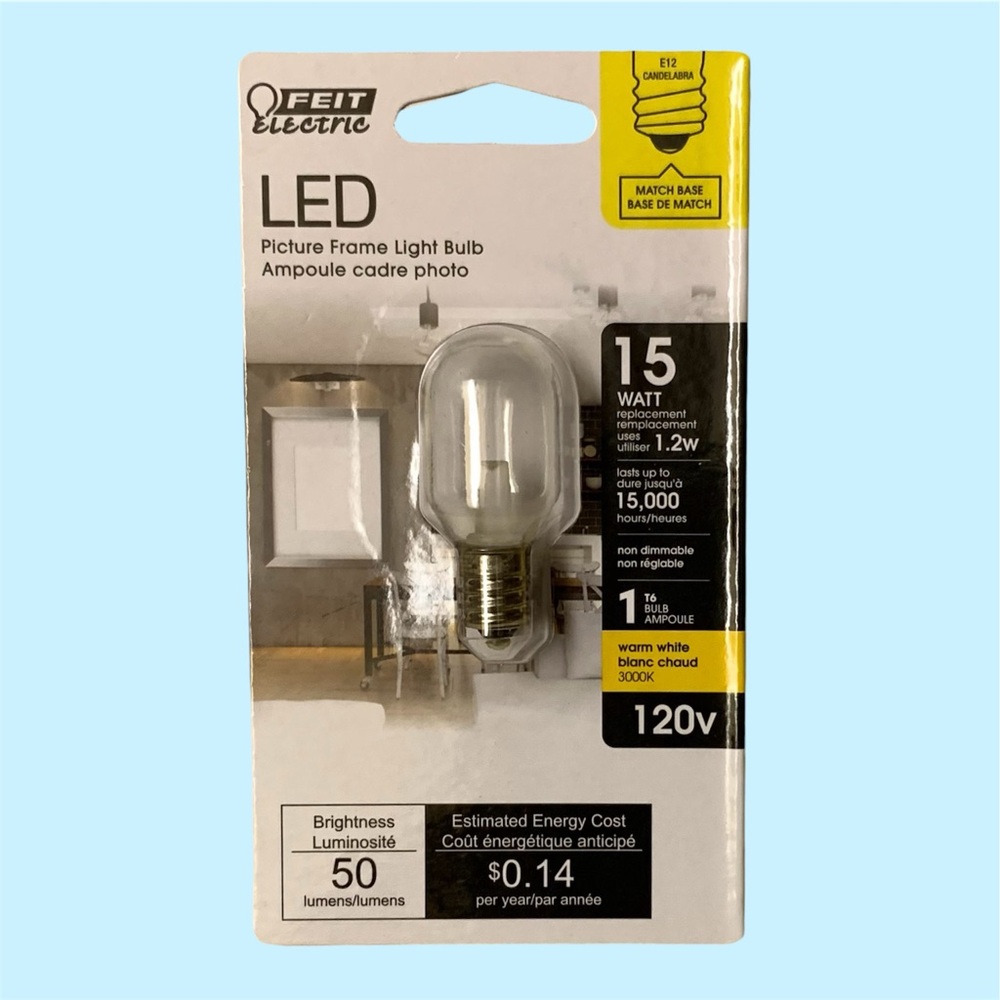 Feit Electric T6 E12 (Candelabra) LED Bulb Warm White 15 Watt Equivalence